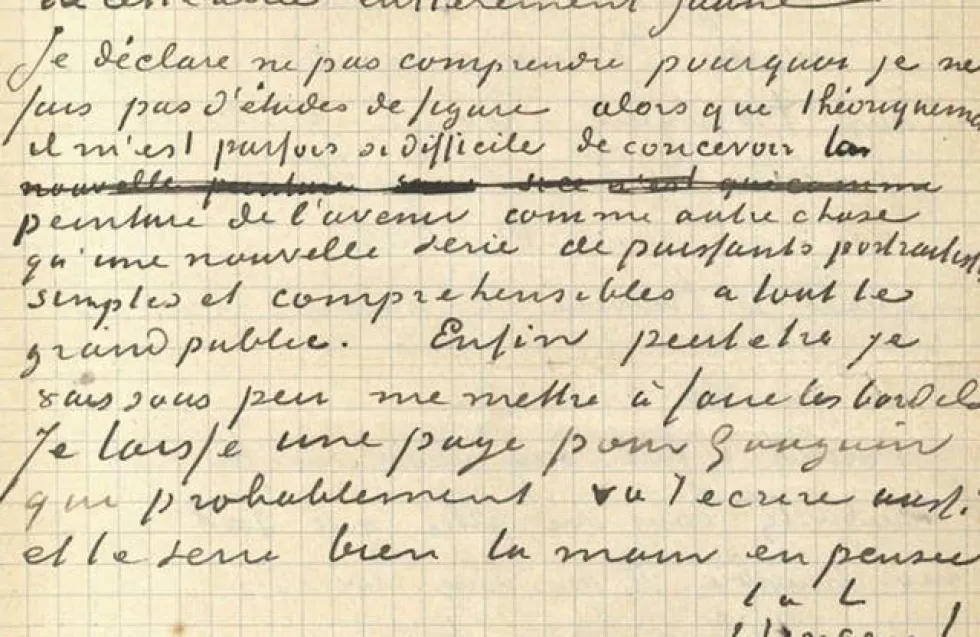 Κοινή επιστολή Βαν Γκογκ - Γκογκέν πωλήθηκε €210.600 σε δημοπρασία στο Παρίσι