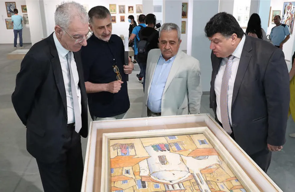 Εικόνες από την επίσκεψη του Υπουργού Παιδείας στην έκθεση έργων τέχνης «Ξαναγέννηση»